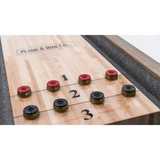 Plank & Hide Beaumont Shuffleboard Table with Free Bowling Pin Set
