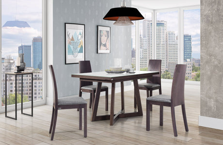 Maxima House BRISH Glass Top Dining Table With Extension