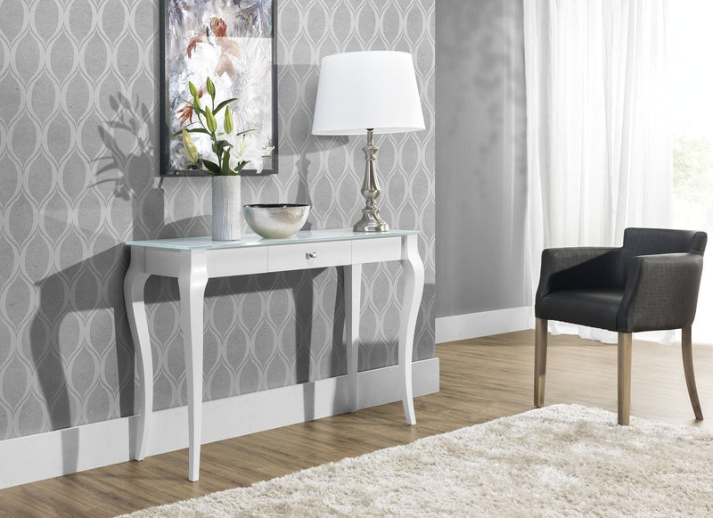 Maxima House BRESSO Glass Top Console Table