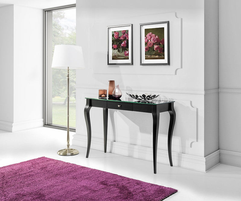 Maxima House BRESSO Glass Top Console Table