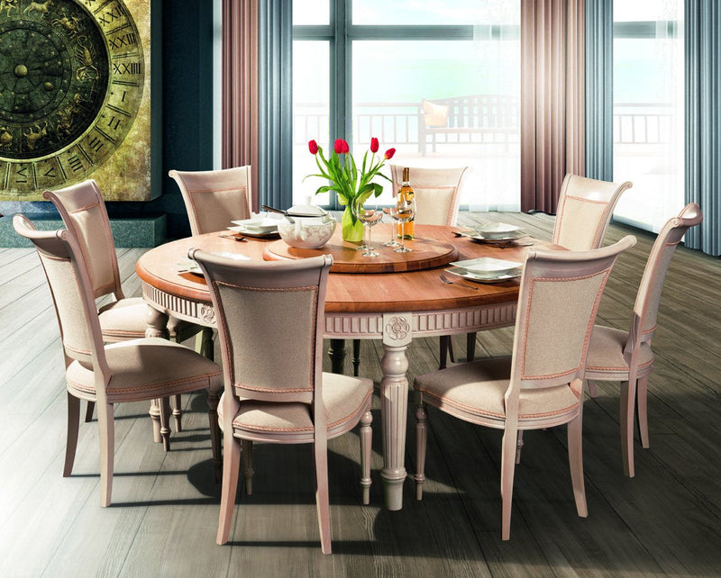 Maxima House Round Solid Wood Dining Table BADI