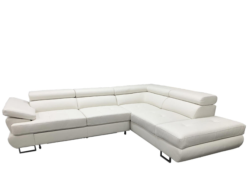 Maxima House LUTON Leather Sectional Sleeper Sofa