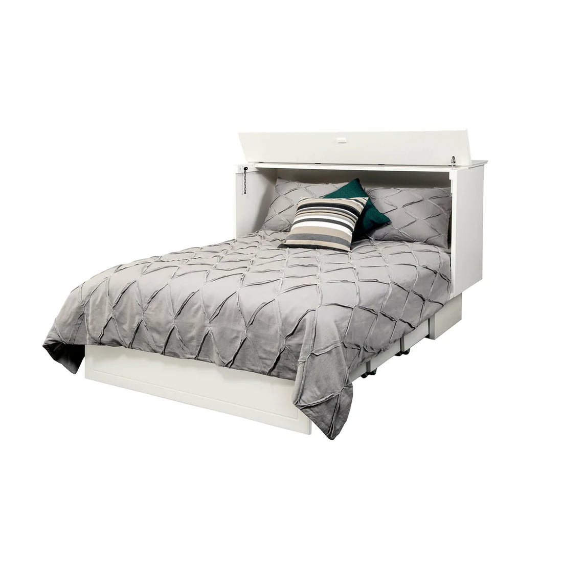 Arason Creden-ZzZ Murphy Queen Cabinet Bed Cottage White