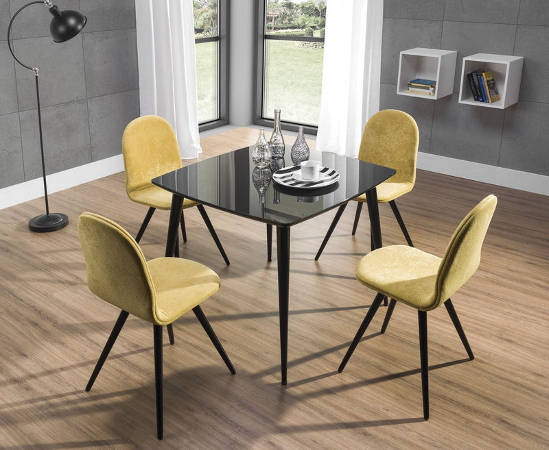 Maxima House ESSAI Square Glass Top Dining Table