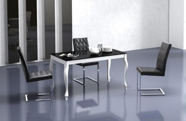 Maxima House Glass Top Dining Table RETRO with Extension