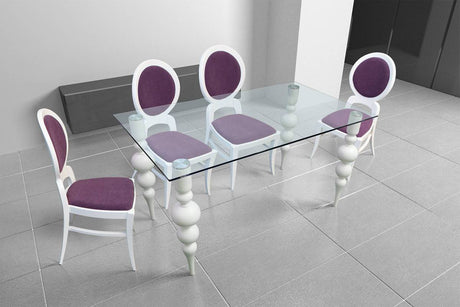Maxima House DELUXE Clear Glass Dining Table