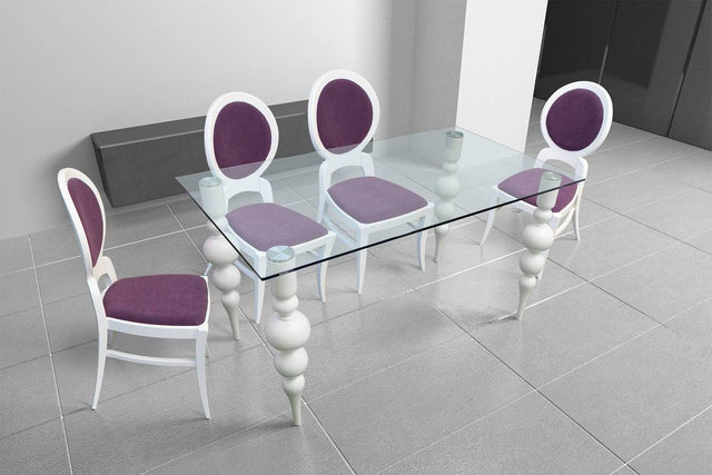 Maxima House DELUXE Clear Glass Dining Table
