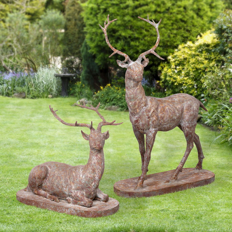 Park Hill Cast Iron Estate Stags, Set of 2 EAG80265