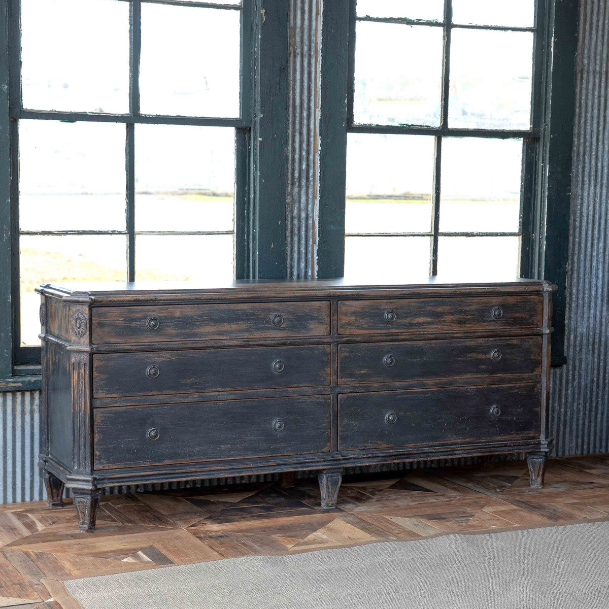 Park Hill Painted Black Credenza EFC90464