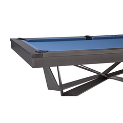 Plank & Hide Essex Steel Pool Table (Size 8') 28066-GUN with Free Accessory Kit and Free Steel Cue Rack