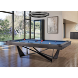 Plank & Hide Essex Steel Pool Table (Size 8') 28066-GUN with Free Accessory Kit and Free Steel Cue Rack