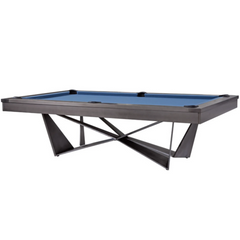 Plank & Hide Essex Steel Pool Table (Size 8') 28066-GUN with Free Accessory Kit and Free Steel Cue Rack