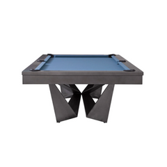 Plank & Hide Essex Steel Pool Table (Size 8') 28066-GUN with Free Accessory Kit and Free Steel Cue Rack