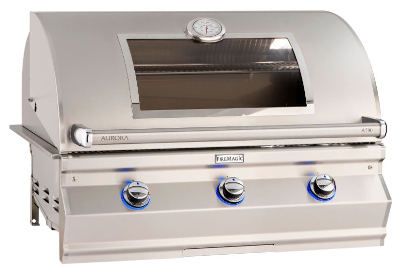 FireMagic A790i Aurora 36" Built-In Grill with Analog Thermometer and Magic View Window