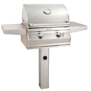 FireMagic Choice Multi-User CM430s 24" In-Ground Post Mount Grill with Analog Thermometer and 1-Hour Timer