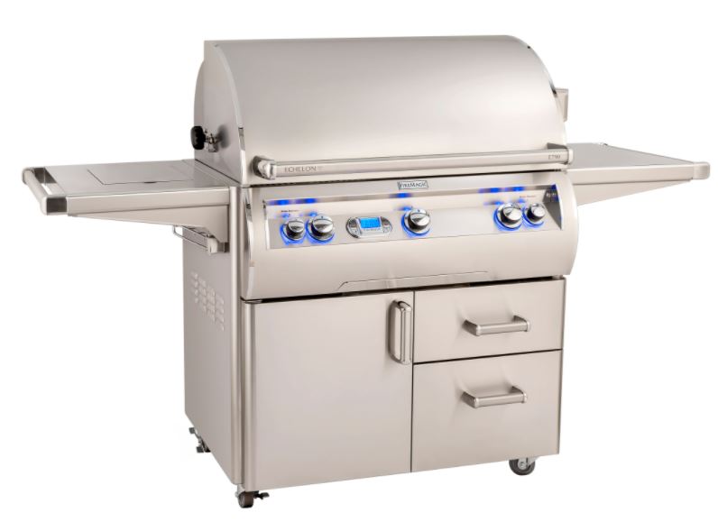 FireMagic E790s Echelon 36" Portable Grill with Digital Thermometer and Flush Mounted Single Side Burner