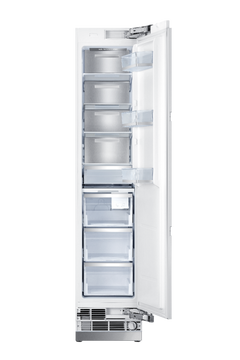 Hallman 18" Built-In BI-AF Integrated Column (IC) Freezer 8.6 Cu.Ft. Automatic Ice Maker, RH-Hinge Bold Brass Trim