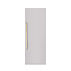 Hallman 30" Built-In AR Integrated Column (IC) All Refrigerator 16.6 Cu. Ft. Interior Filtered Water Dispenser, RH-Hinge Bold Brass Trim