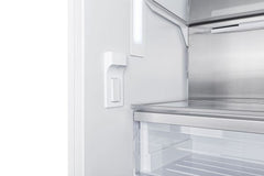 Hallman 36" Built-In French Door Refrigerator 19.5 Cu. Ft. with Interior Filtered Water Dispenser and Bottom Mounted Freezer with Automatic Ice Maker, Bold Chrome Trim