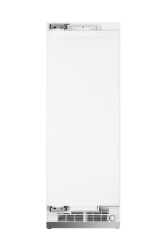 Hallman 48 in. 25.2 Cu. Ft. Counter-Depth Built-in Side-by-Side Refrigerator in White with Classico Chrome Handles