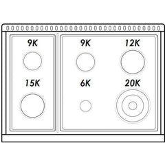 Hallman Bold Series 36" Gas Freestanding Range with Bronze Trim