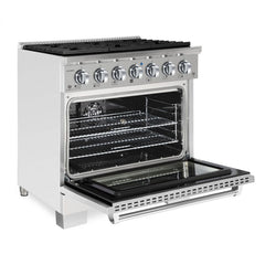 Hallman Bold Series 36" Gas Freestanding Range with Chrome Trim