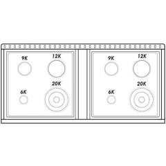 Hallman Bold Series 48" Dual Fuel Freestanding Range with Bronze Trim