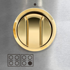 Hallman Bold Series 48" Gas Freestanding Range with Brass Trim