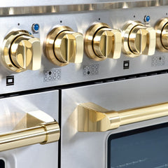 Hallman Bold Series 48" Gas Freestanding Range with Brass Trim