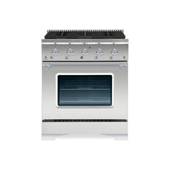 Hallman Classico Series 30" Dual Fuel Freestanding Range with Chrome Trim