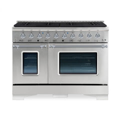 Hallman Classico Series 48" Gas Freestanding Range with Chrome Trim