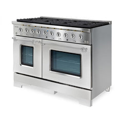 Hallman Classico Series 48" Gas Freestanding Range with Chrome Trim