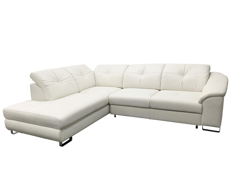 Maxima House EGO Leather Sectional Sleeper Sofa, Left Corner