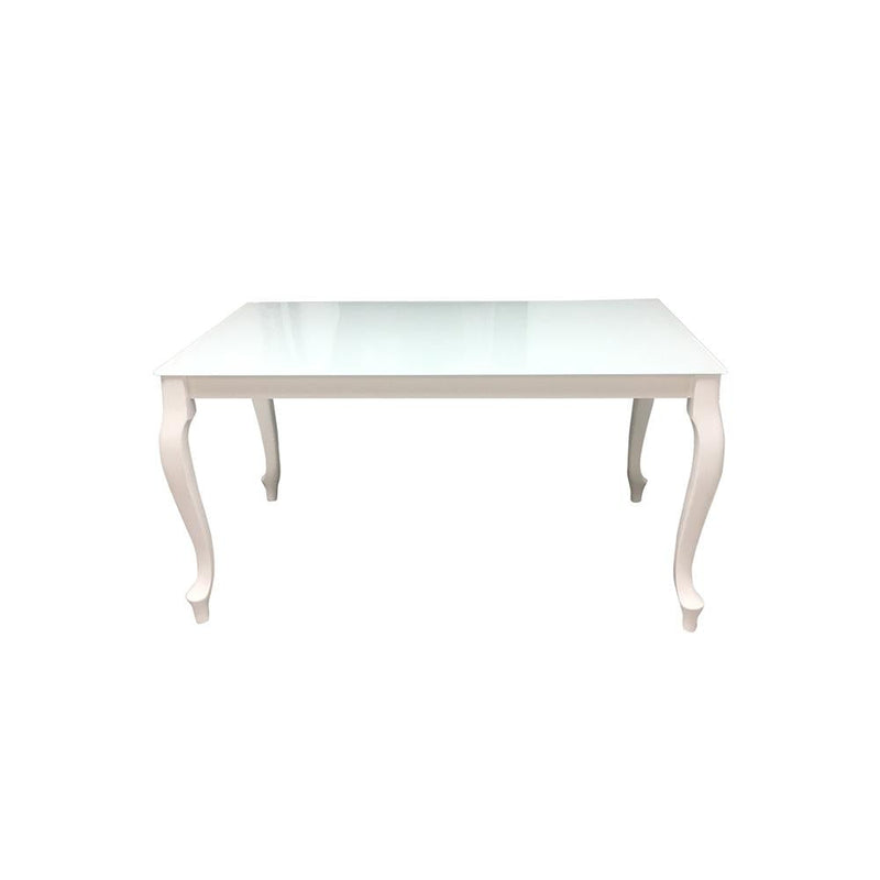 Maxima House RETRO Glass Top Dining Table