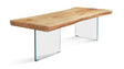 Maxima House Solid Wood Dining Table with Glass legs LIRAM-GL