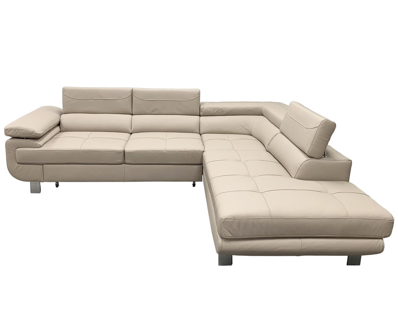 Maxima House LOTUS Leather Sectional Sleeper Sofa, Right Corner