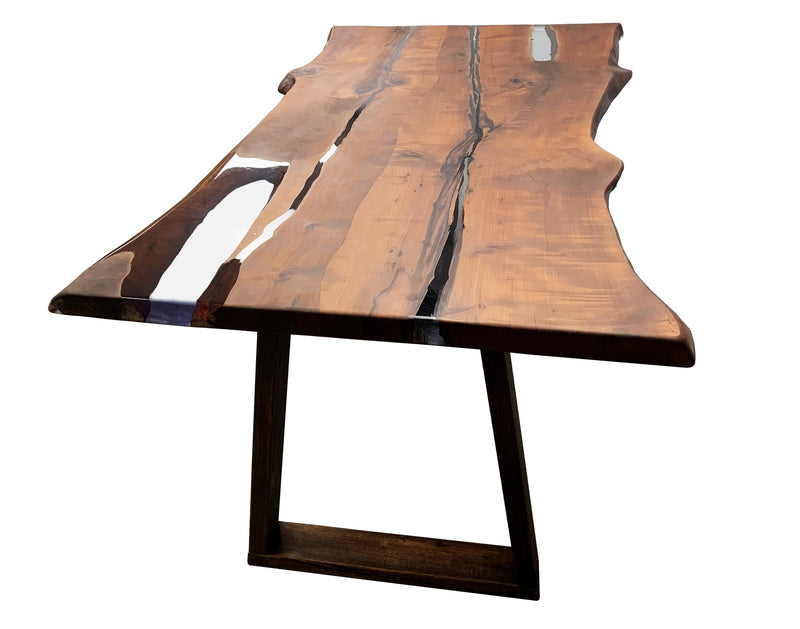 Maxima House Hornbeam Wood Dining Table VEPREVO filled with Polymer Resin