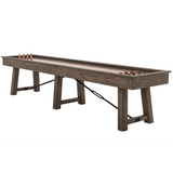 Plank & Hide Isaac Shuffleboard Table with Free Bowling Pin Set