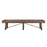 Plank & Hide Isaac Shuffleboard Table with Free Bowling Pin Set