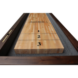 Plank & Hide Lucas Shuffleboard Table with Free Bowling Pin Set