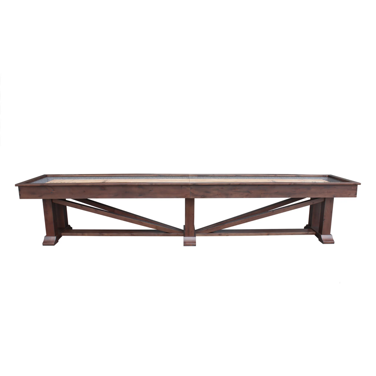 Plank & Hide Lucas Shuffleboard Table with Free Bowling Pin Set