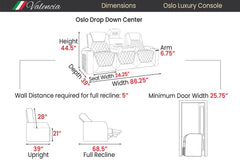 Valencia Oslo Luxury Edition with Drop Down Center Set of 3