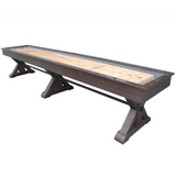Plank & Hide Otis Shuffleboard Table with Free Bowling Pin Set
