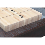 Plank & Hide Otis Shuffleboard Table with Free Bowling Pin Set