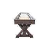 Plank & Hide Otis Shuffleboard Table with Free Bowling Pin Set