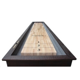 Plank & Hide Otis Shuffleboard Table with Free Bowling Pin Set
