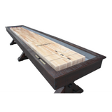 Plank & Hide Otis Shuffleboard Table with Free Bowling Pin Set