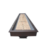 Plank & Hide Otis Shuffleboard Table with Free Bowling Pin Set