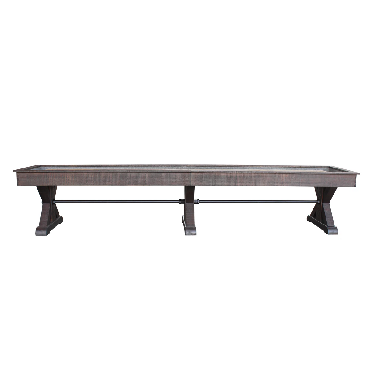 Plank & Hide Otis Shuffleboard Table with Free Bowling Pin Set