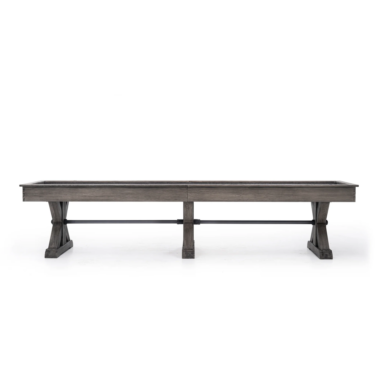 Plank & Hide Otis Shuffleboard Table with Free Bowling Pin Set